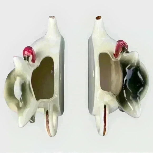 Vintage pair of 2 kittens in teapot planters vases - Picture 8 of 9